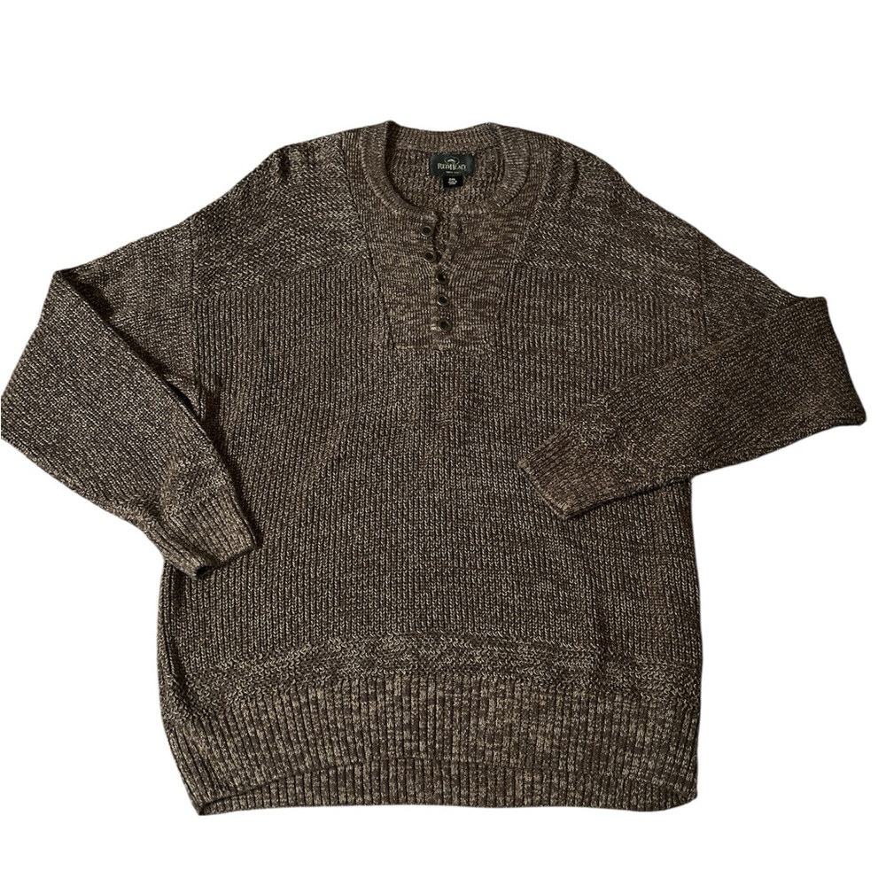 Redhead Brown V-neck Crewneck Sweater | 2x